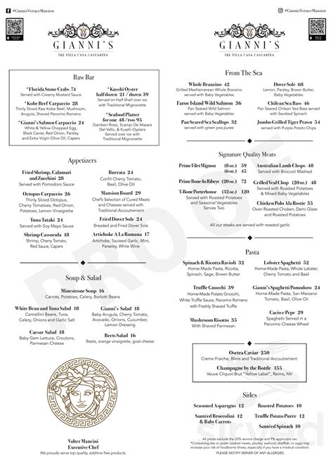 american gianni versace|gianni's versace mansion menu.